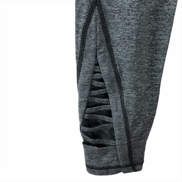 Athleta Spacedye Cropped Leggings XS Gray Criss Cross Workout‎ Running AT-704 - Picture 5 of 11